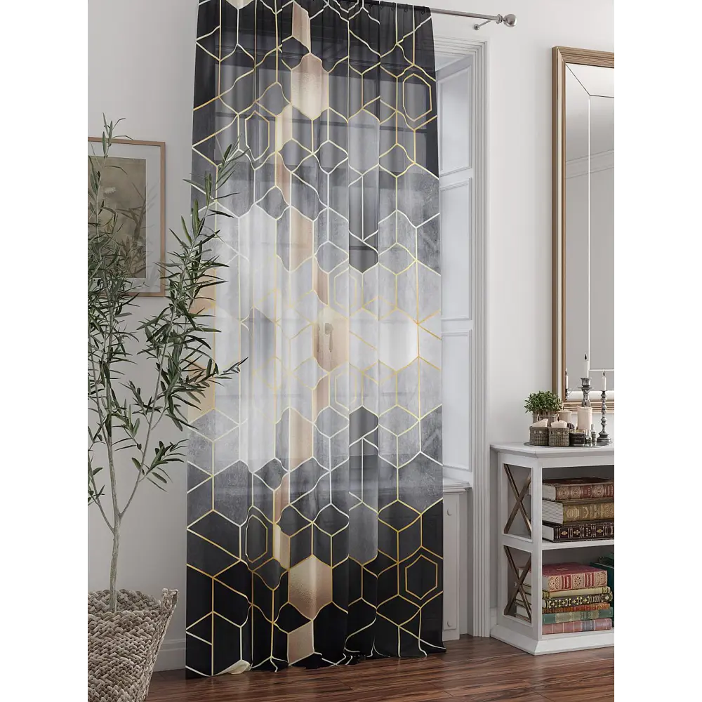 Фото 8 Тюль At home Базовая коллекция AT588210 на шторной ленте 250x150 см цвет серый Фото 8 Тюль At home Базовая коллекция AT588210 на шторной ленте 250x150 см цвет серый