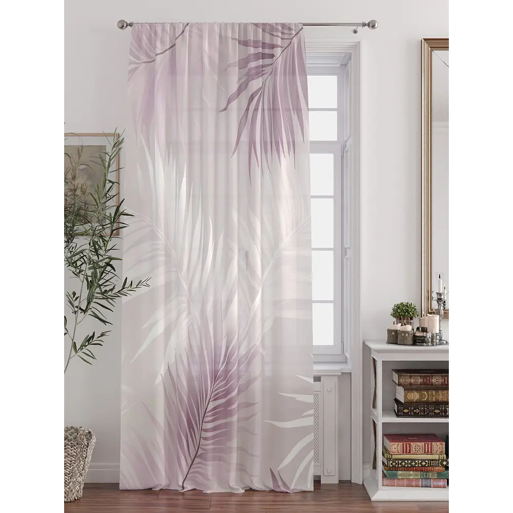 Фото 4 Тюль At home Базовая коллекция AT588215 на шторной ленте 250x150 см цвет бежевый Фото 4 Тюль At home Базовая коллекция AT588215 на шторной ленте 250x150 см цвет бежевый