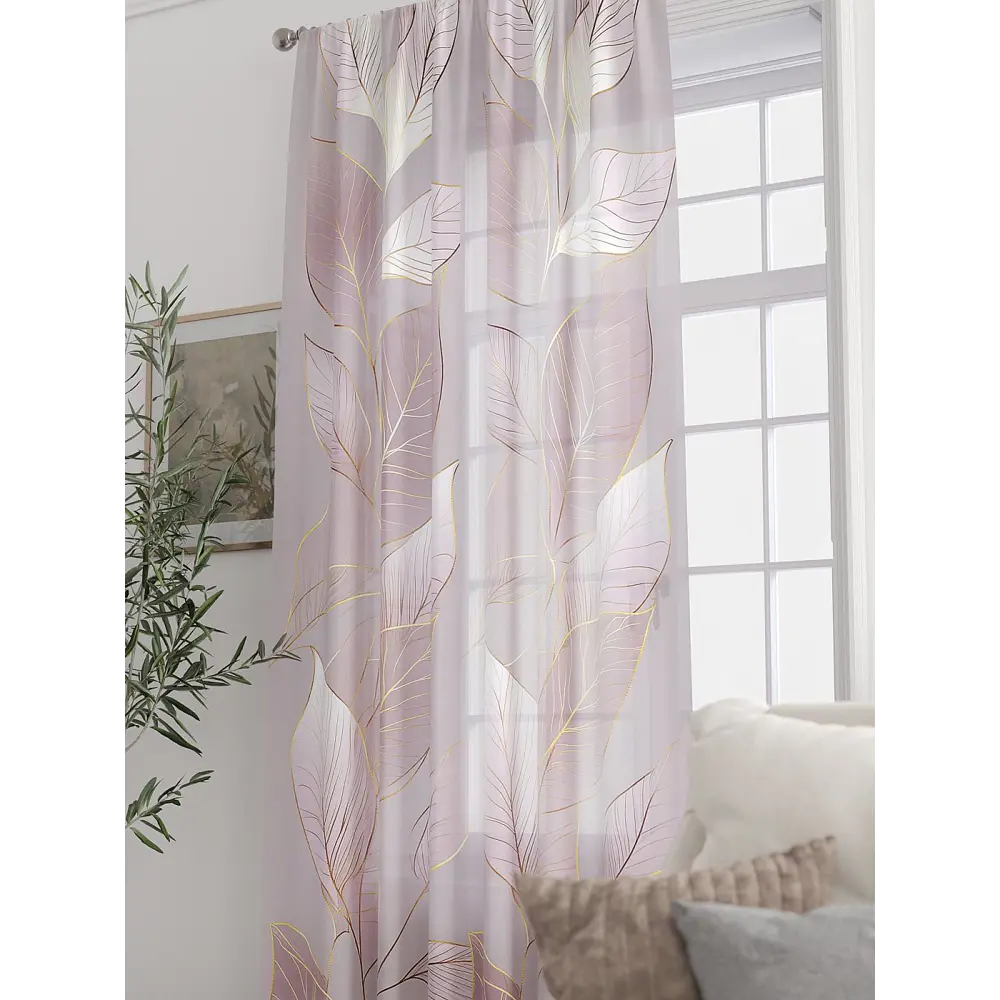 Фото 3 Тюль At home Базовая коллекция AT588241 на шторной ленте 250x150 см цвет бежевый Фото 3 Тюль At home Базовая коллекция AT588241 на шторной ленте 250x150 см цвет бежевый