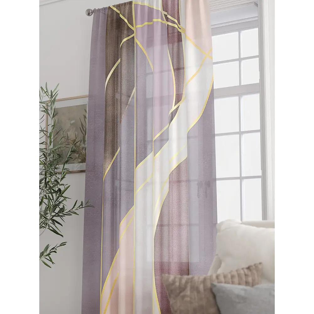 Фото 7 Тюль At home Базовая коллекция AT588242 на шторной ленте 250x150 см цвет бежевый Фото 7 Тюль At home Базовая коллекция AT588242 на шторной ленте 250x150 см цвет бежевый