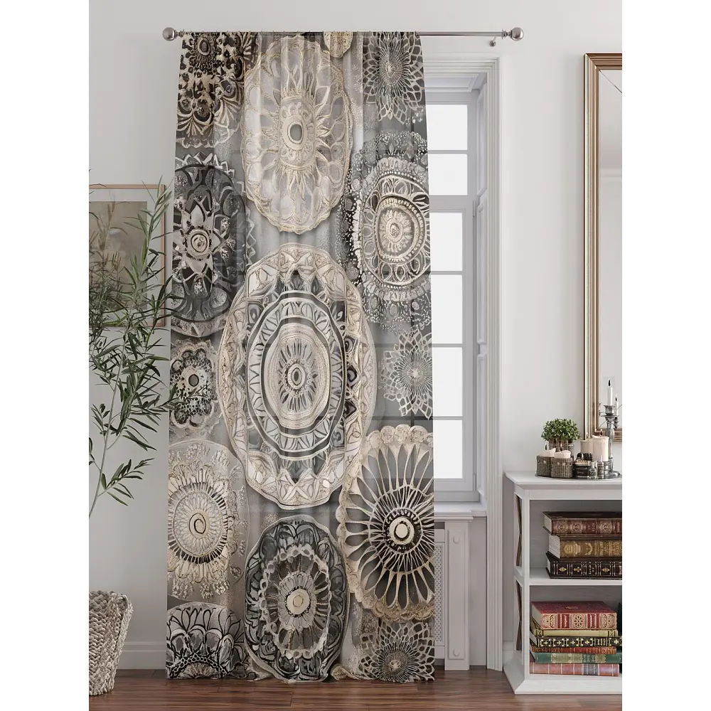 Фото 4 Тюль At home Базовая коллекция AT588243 на шторной ленте 250x150 см цвет бежевый Фото 4 Тюль At home Базовая коллекция AT588243 на шторной ленте 250x150 см цвет бежевый