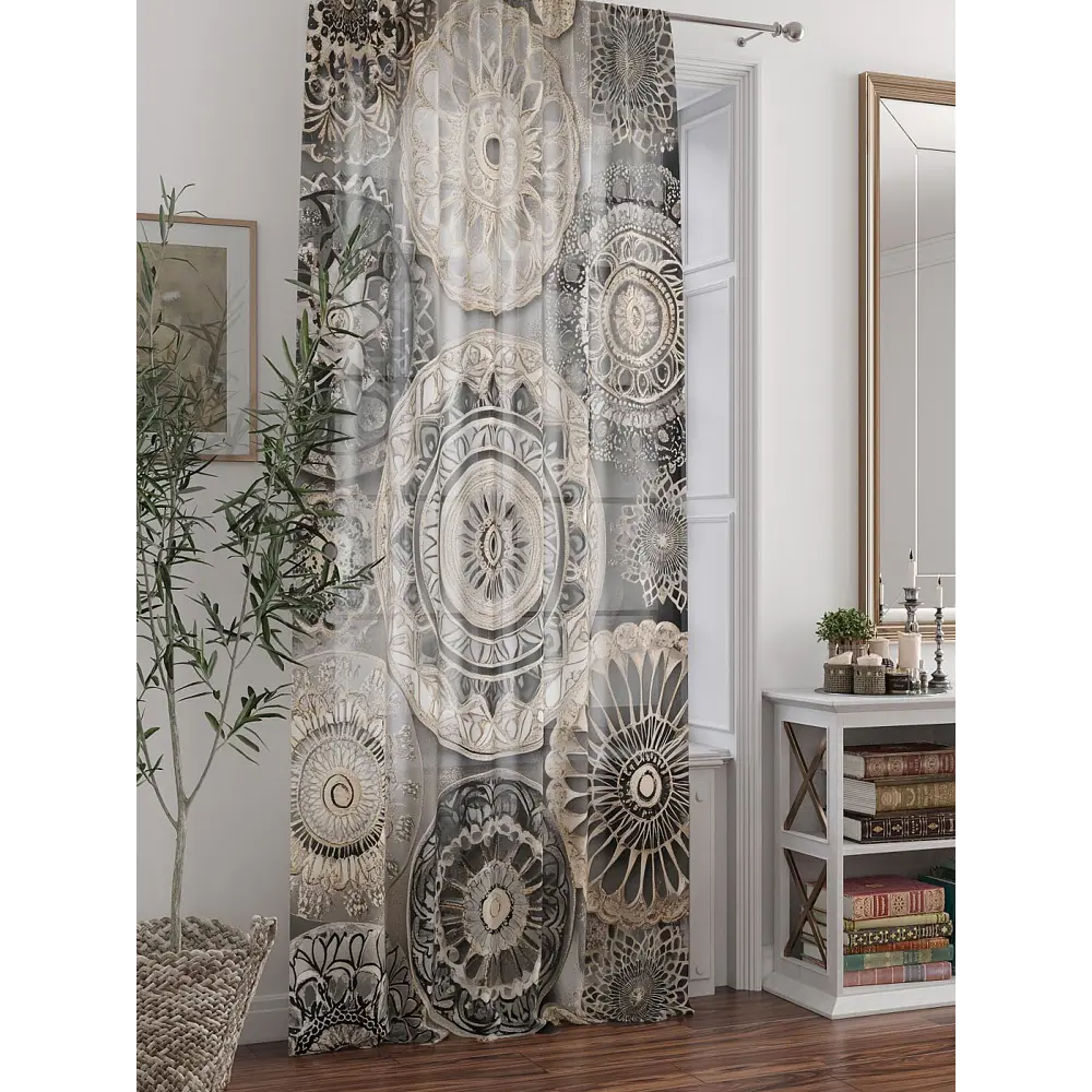 Фото 7 Тюль At home Базовая коллекция AT588243 на шторной ленте 250x150 см цвет бежевый Фото 7 Тюль At home Базовая коллекция AT588243 на шторной ленте 250x150 см цвет бежевый