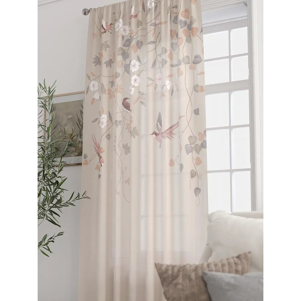 Фото 8 Тюль At home Базовая коллекция AT588255 на шторной ленте 250x150 см цвет бежевый Фото 8 Тюль At home Базовая коллекция AT588255 на шторной ленте 250x150 см цвет бежевый