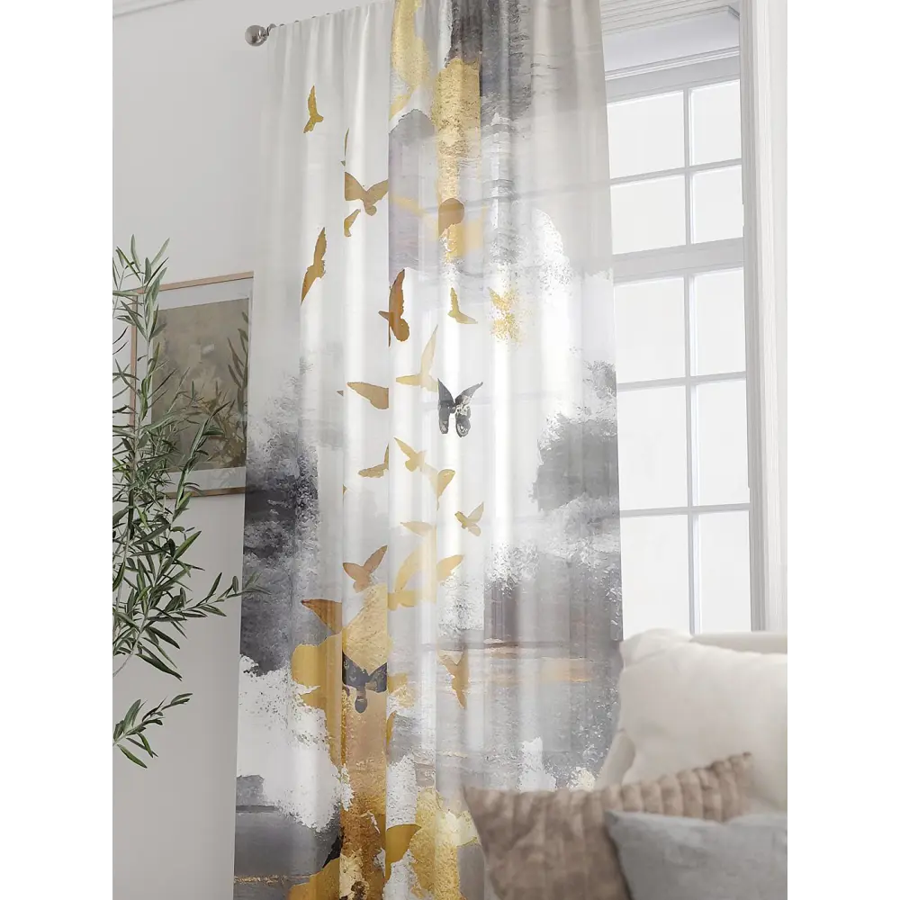 Фото 4 Тюль At home Базовая коллекция AT588263 на шторной ленте 250x150 см цвет белый Фото 4 Тюль At home Базовая коллекция AT588263 на шторной ленте 250x150 см цвет белый