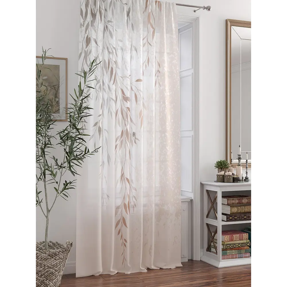 Фото Тюль At home Базовая коллекция AT588265 на шторной ленте 250x150 см цвет бежевый Фото Тюль At home Базовая коллекция AT588265 на шторной ленте 250x150 см цвет бежевый