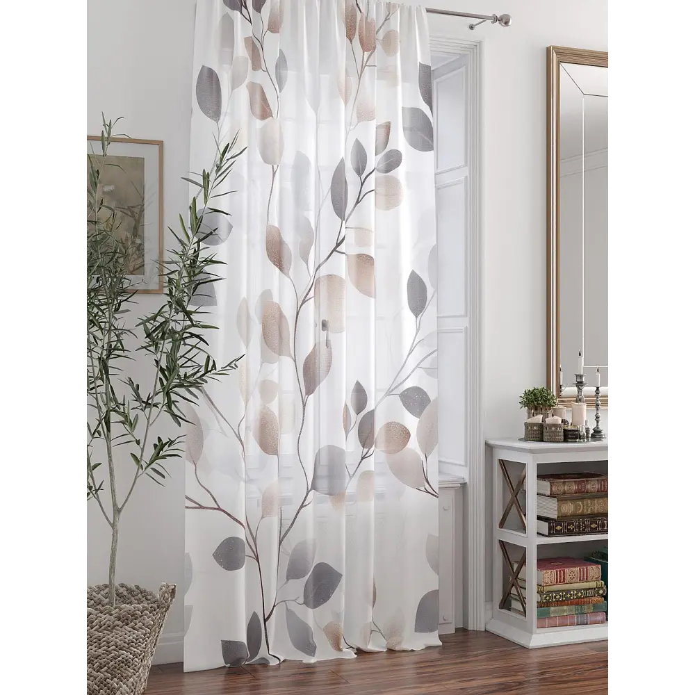 Фото 5 Тюль At home Базовая коллекция AT588266 на шторной ленте 250x150 см цвет белый Фото 5 Тюль At home Базовая коллекция AT588266 на шторной ленте 250x150 см цвет белый