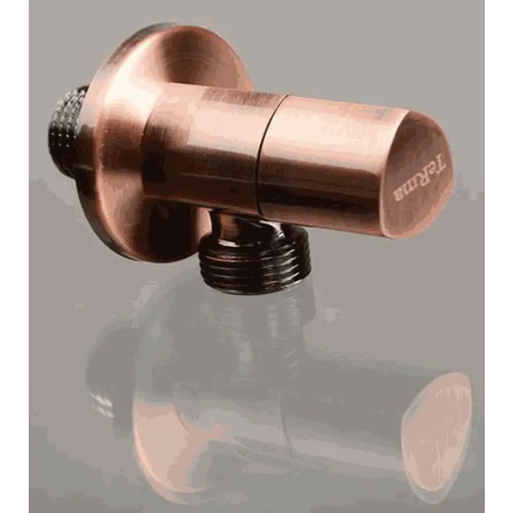 Фото Кран угловой Terma 1/2" н/н керамический затвор (ручка треугольная Red bronze) 33642 Латунь Фото Кран угловой Terma 1/2" н/н керамический затвор (ручка треугольная Red bronze) 33642 Латунь