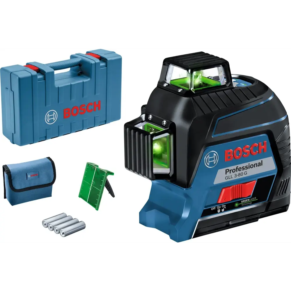 Фото 3 Уровень лазерный Bosch Professional GLL 3-80 G, 0601063Y00 зеленый луч, дальность до 30 м Фото 3 Уровень лазерный Bosch Professional GLL 3-80 G, 0601063Y00 зеленый луч, дальность до 30 м