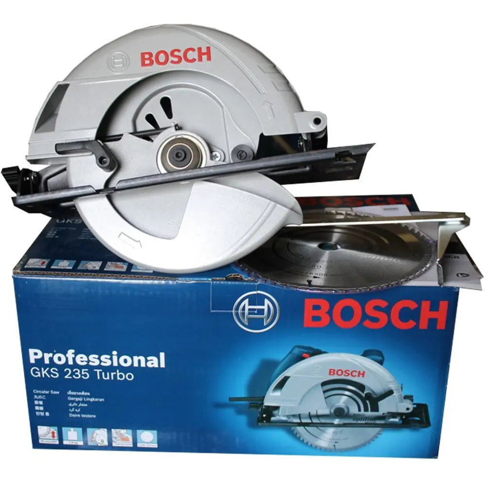 Фото 2 Пила циркулярная сетевая Bosch GKS 235 Turbo, 06015A2001, 2050 Вт, 235 мм Фото 2 Пила циркулярная сетевая Bosch GKS 235 Turbo, 06015A2001, 2050 Вт, 235 мм