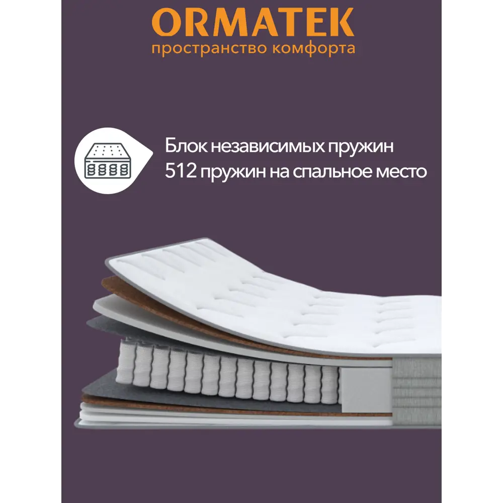 Фото 3 Матрас Орматек Combo Plus НМо-6107314 80x200x23 см независимый пружинный блок 1-спальный Фото 3 Матрас Орматек Combo Plus НМо-6107314 80x200x23 см независимый пружинный блок 1-спальный