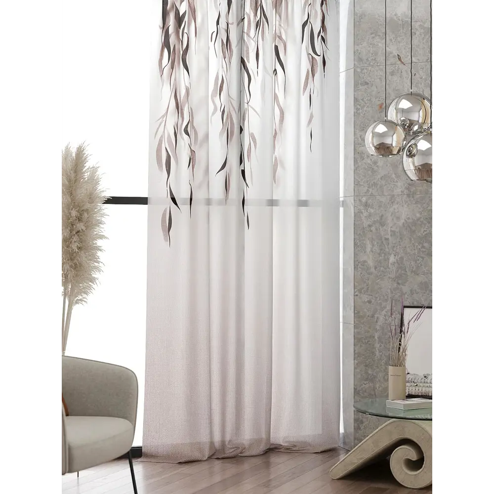 Фото 4 Тюль At home Базовая коллекция AT583254 на шторной ленте 240x150 см цвет бежевый Фото 4 Тюль At home Базовая коллекция AT583254 на шторной ленте 240x150 см цвет бежевый