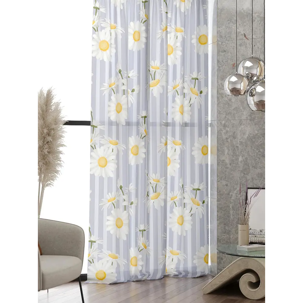 Фото 7 Тюль At home Базовая коллекция AT583222 на шторной ленте 240x150 см цвет белый Фото 7 Тюль At home Базовая коллекция AT583222 на шторной ленте 240x150 см цвет белый