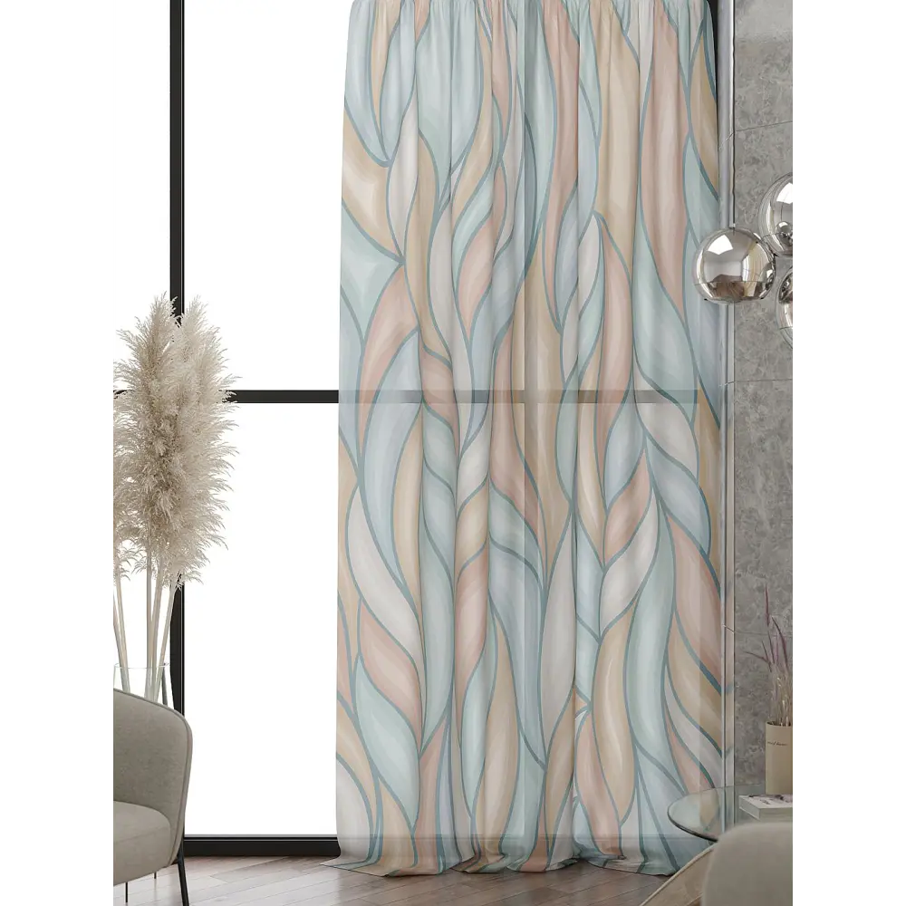 Фото 5 Тюль At home Базовая коллекция AT583202 на шторной ленте 240x150 см цвет бежевый Фото 5 Тюль At home Базовая коллекция AT583202 на шторной ленте 240x150 см цвет бежевый