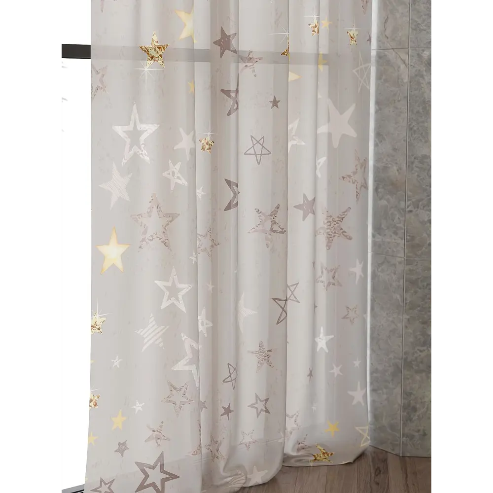 Фото 4 Тюль At home Базовая коллекция AT583191 на шторной ленте 240x150 см цвет бежевый Фото 4 Тюль At home Базовая коллекция AT583191 на шторной ленте 240x150 см цвет бежевый