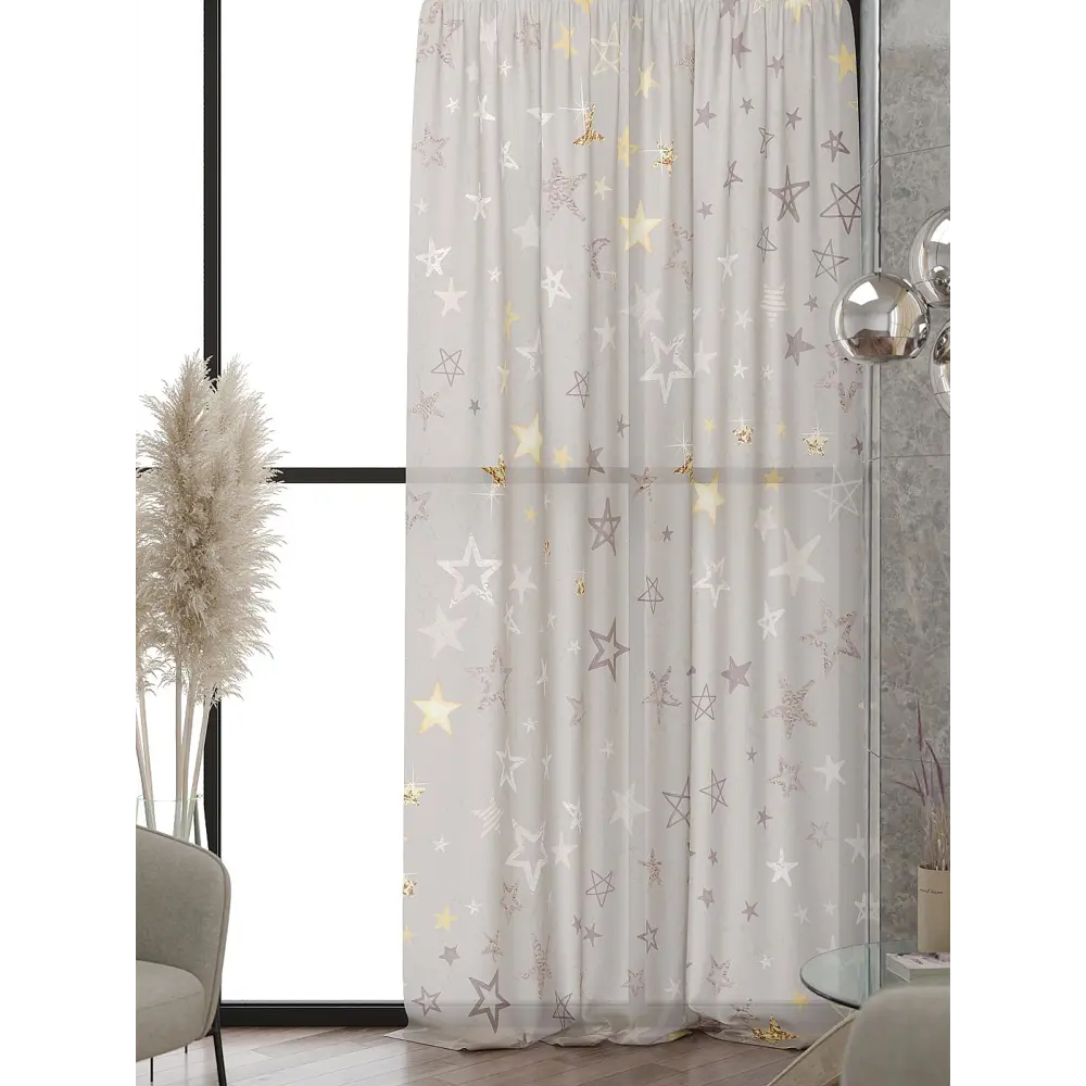 Фото 8 Тюль At home Базовая коллекция AT583191 на шторной ленте 240x150 см цвет бежевый Фото 8 Тюль At home Базовая коллекция AT583191 на шторной ленте 240x150 см цвет бежевый