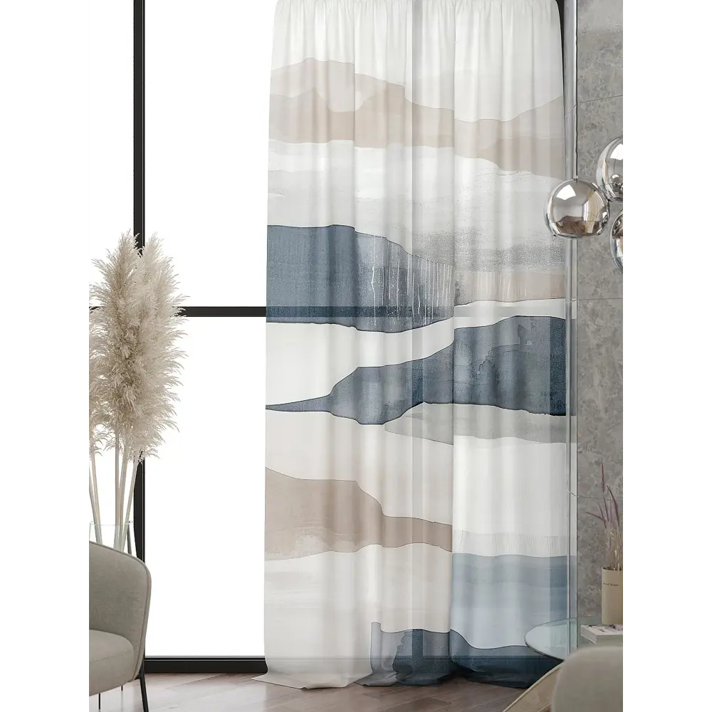 Фото 3 Тюль At home Базовая коллекция AT583125 на шторной ленте 240x150 см цвет бежевый Фото 3 Тюль At home Базовая коллекция AT583125 на шторной ленте 240x150 см цвет бежевый