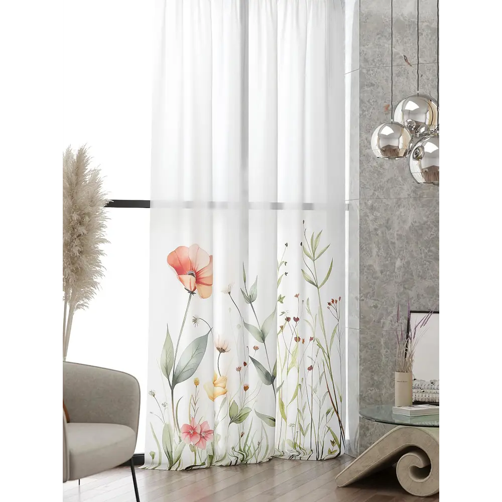 Фото 8 Тюль At home Базовая коллекция AT583120 на шторной ленте 240x150 см цвет белый Фото 8 Тюль At home Базовая коллекция AT583120 на шторной ленте 240x150 см цвет белый