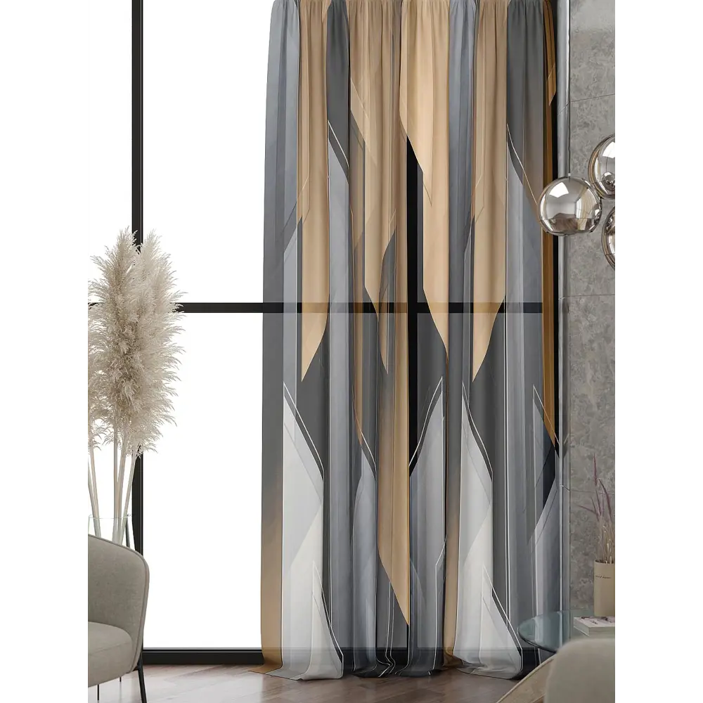 Фото 8 Тюль At home Базовая коллекция AT583147 на шторной ленте 240x150 см цвет бежевый Фото 8 Тюль At home Базовая коллекция AT583147 на шторной ленте 240x150 см цвет бежевый