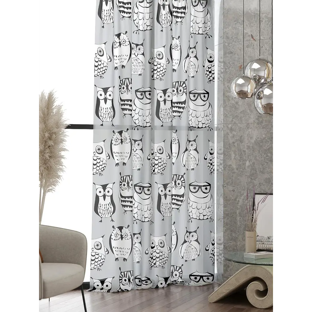 Фото 6 Тюль At home Базовая коллекция AT583098 на шторной ленте 240x150 см цвет серый Фото 6 Тюль At home Базовая коллекция AT583098 на шторной ленте 240x150 см цвет серый