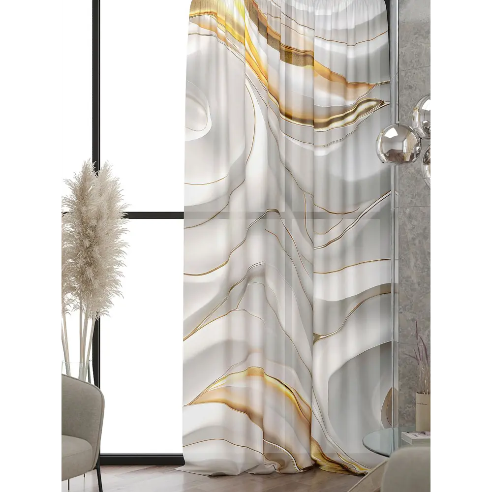 Фото 5 Тюль At home Базовая коллекция AT583089 на шторной ленте 240x150 см цвет белый Фото 5 Тюль At home Базовая коллекция AT583089 на шторной ленте 240x150 см цвет белый