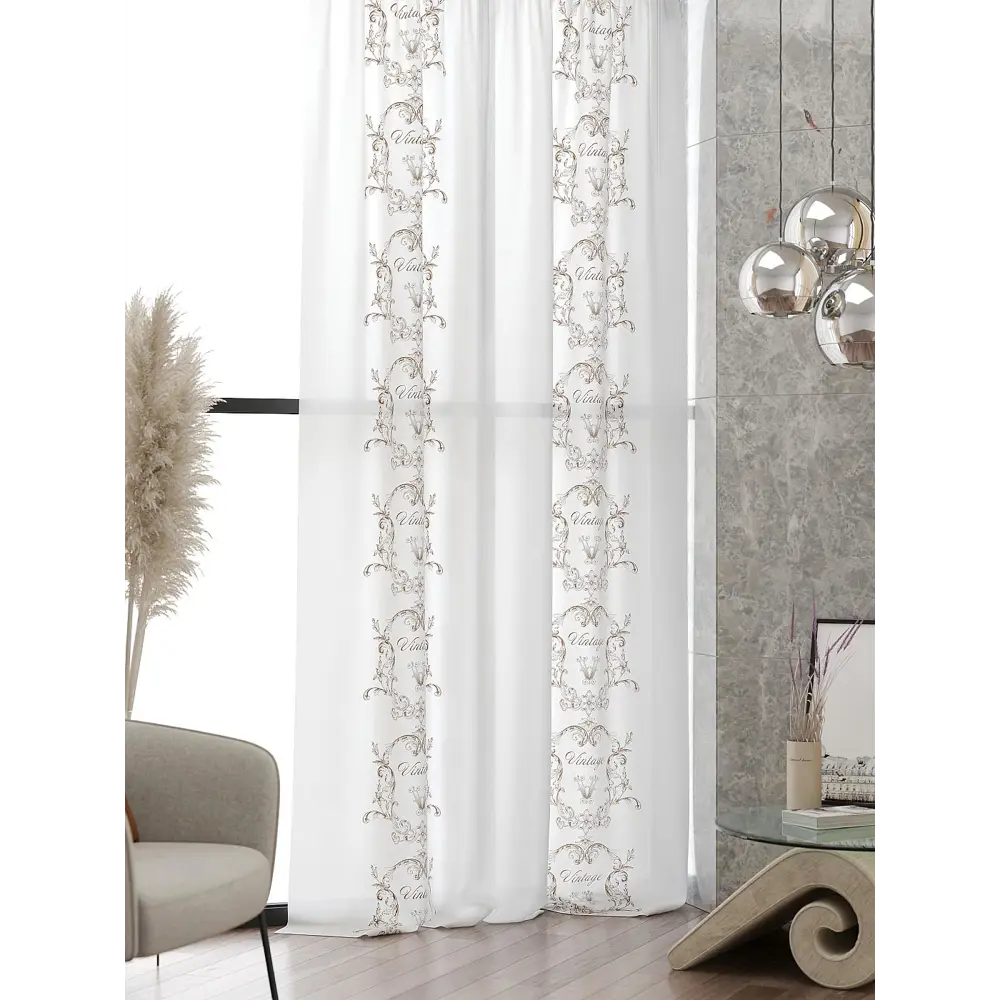 Фото 6 Тюль At home Базовая коллекция AT583082 на шторной ленте 240x150 см цвет белый Фото 6 Тюль At home Базовая коллекция AT583082 на шторной ленте 240x150 см цвет белый