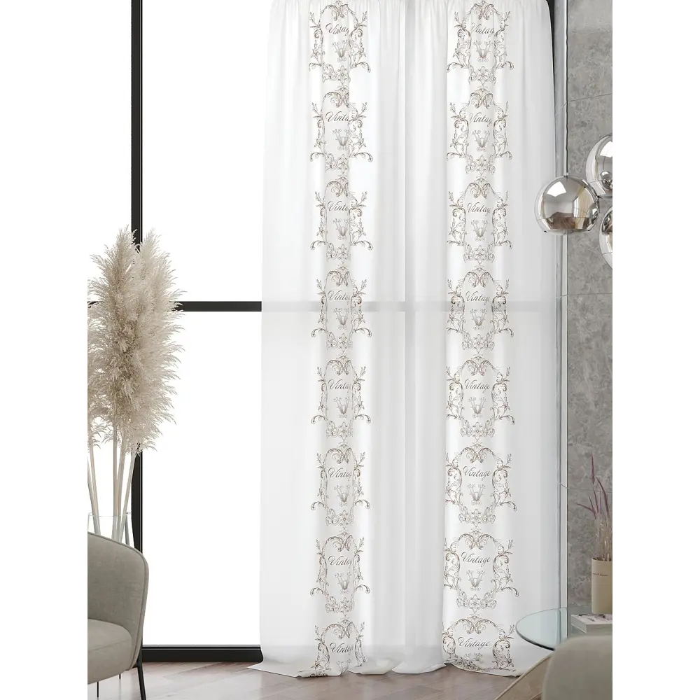 Фото 8 Тюль At home Базовая коллекция AT583082 на шторной ленте 240x150 см цвет белый Фото 8 Тюль At home Базовая коллекция AT583082 на шторной ленте 240x150 см цвет белый
