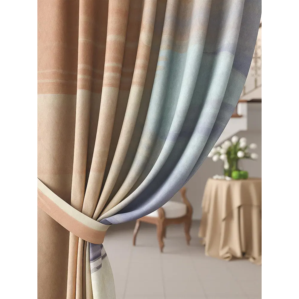 Фото 4 Комплект штор на ленте At Home Гверлионс AT919129 150x260 см вуаль цвет коричневый Фото 4 Комплект штор на ленте At Home Гверлионс AT919129 150x260 см вуаль цвет коричневый
