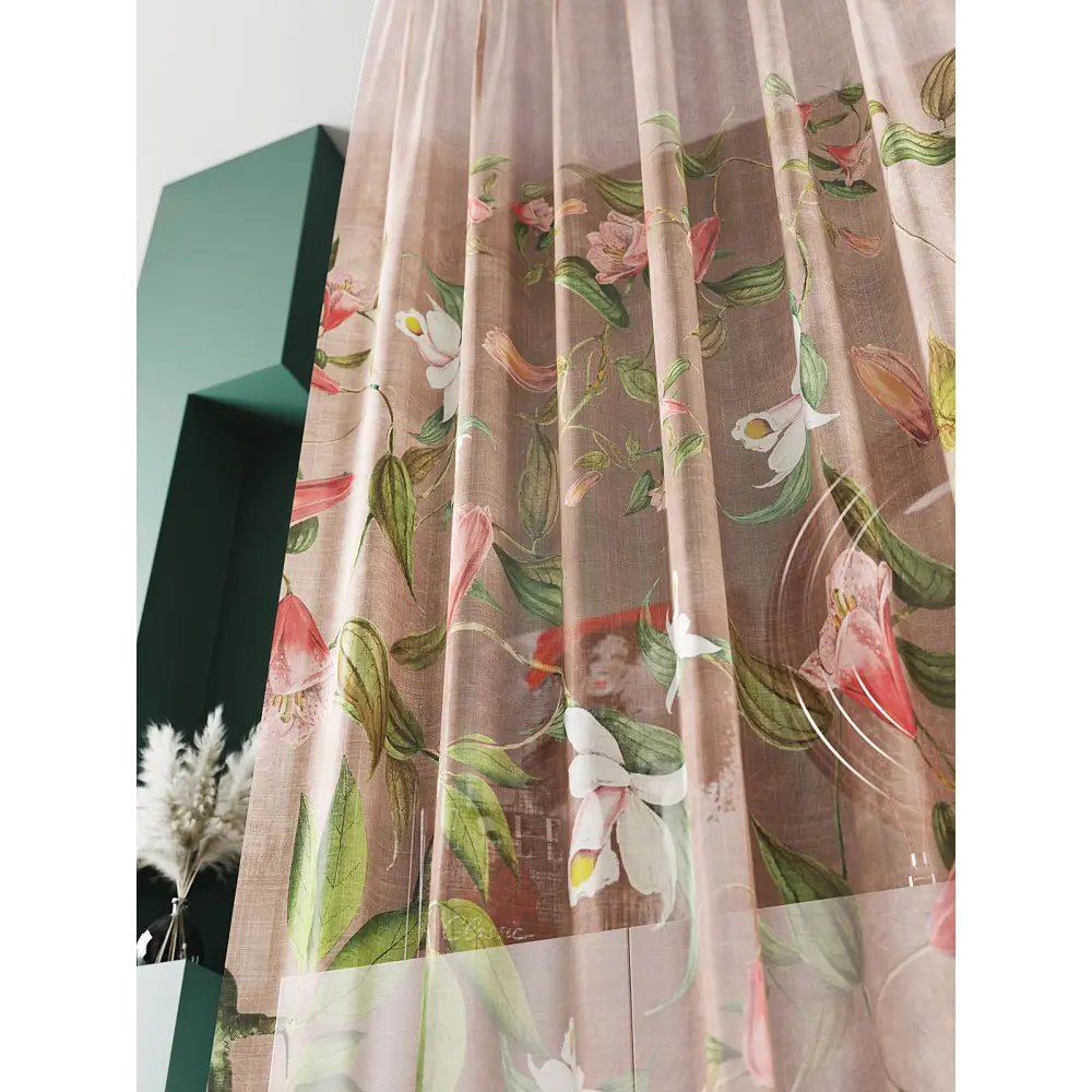Фото 6 Тюль At home Базовая коллекция AT583022 на шторной ленте 240x150 см цвет бежевый Фото 6 Тюль At home Базовая коллекция AT583022 на шторной ленте 240x150 см цвет бежевый