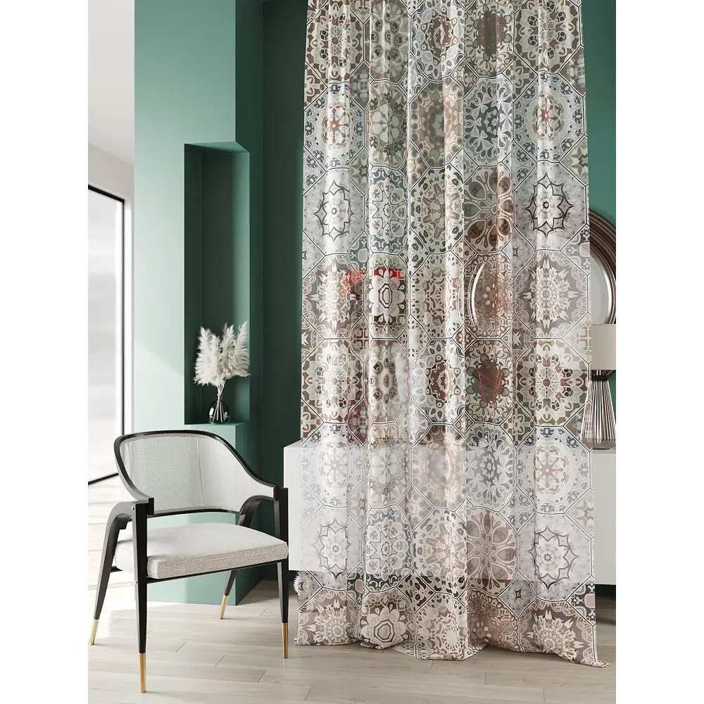 Фото 6 Тюль At home Базовая коллекция AT583033 на шторной ленте 240x150 см цвет бежевый Фото 6 Тюль At home Базовая коллекция AT583033 на шторной ленте 240x150 см цвет бежевый