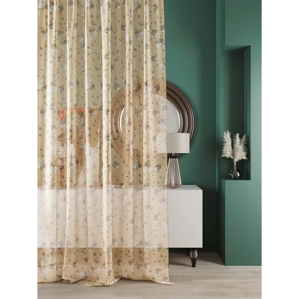 Фото 6 Тюль At home Базовая коллекция AT583043 на шторной ленте 240x150 см цвет бежевый Фото 6 Тюль At home Базовая коллекция AT583043 на шторной ленте 240x150 см цвет бежевый