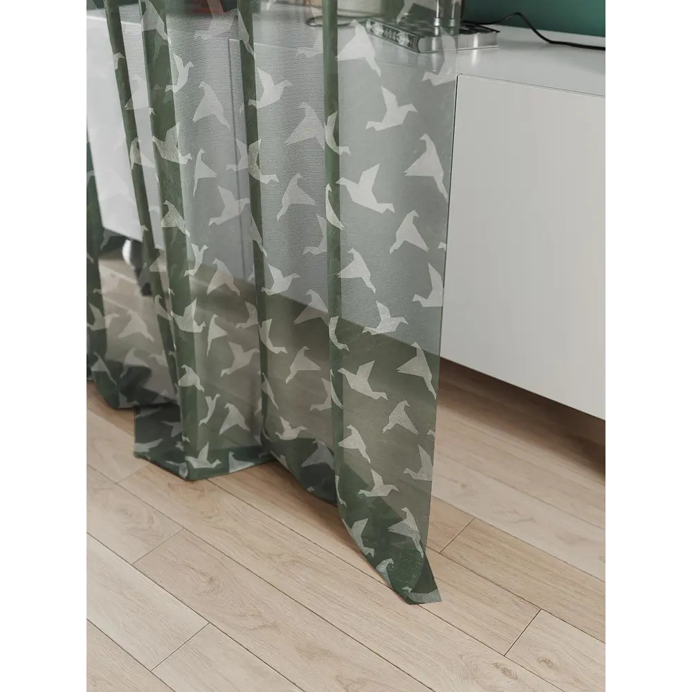 Фото 6 Тюль At home Базовая коллекция AT583008 на шторной ленте 240x150 см цвет зеленый Фото 6 Тюль At home Базовая коллекция AT583008 на шторной ленте 240x150 см цвет зеленый