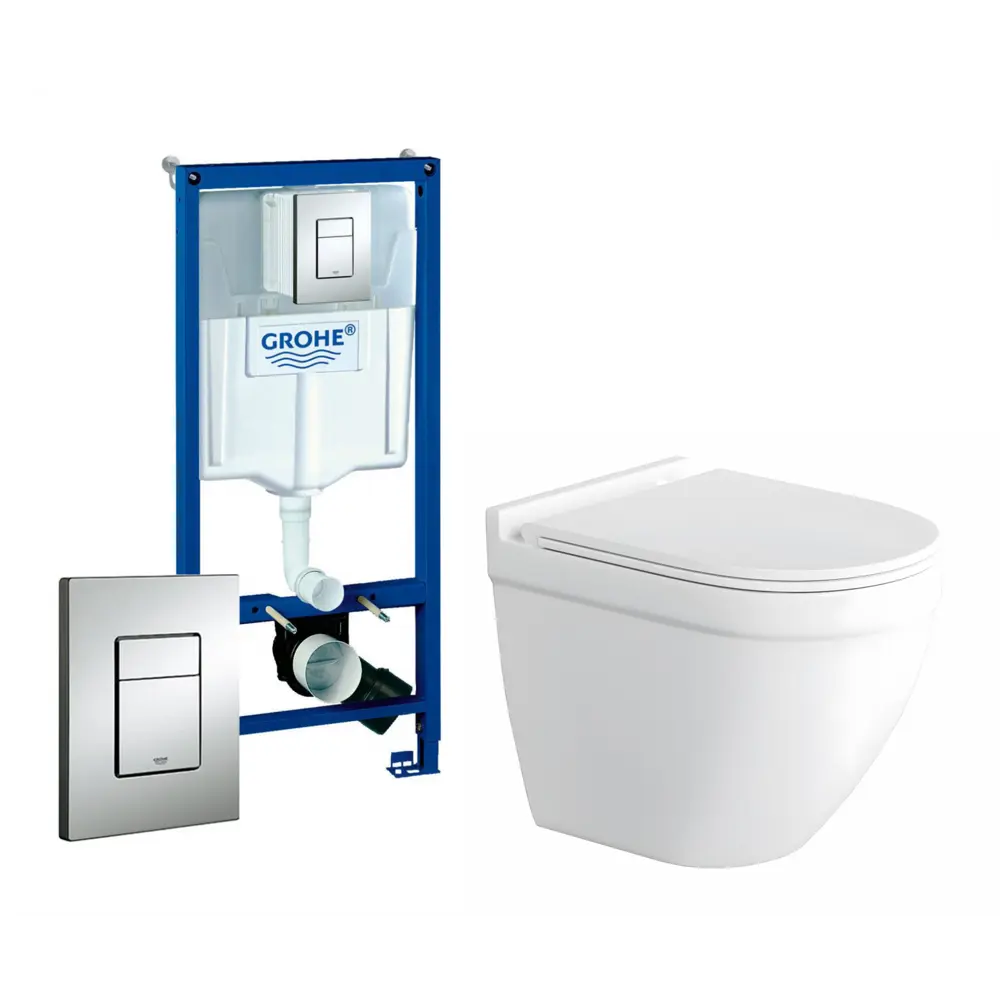 Фото Комплект инсталляция с унитазом Grohe 551790 цвет белый Фото Комплект инсталляция с унитазом Grohe 551790 цвет белый