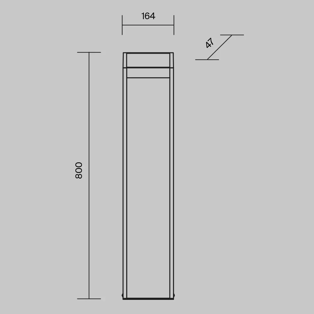 Фото 6 Светильник ландшафтный светодиодный Maytoni O444fl-l13gf3k2 80 см теплый белый (желтый) свет цвет основания серый