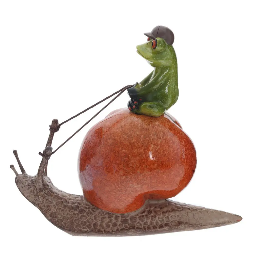 Фото Фигурка декоративная Лягушка на улитке L14 W65 H125 см 816442