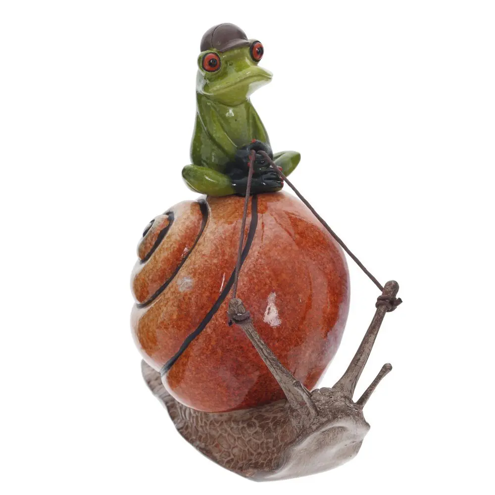 Фото 2 Фигурка декоративная Лягушка на улитке L14 W65 H125 см 816442