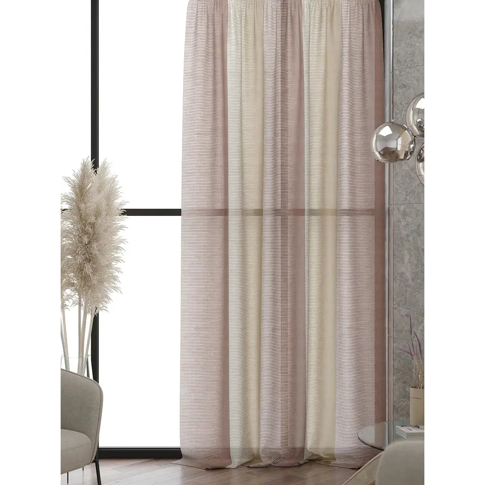 Фото 4 Тюль At home Базовая коллекция AT583213 на шторной ленте 240x150 см цвет бежевый Фото 4 Тюль At home Базовая коллекция AT583213 на шторной ленте 240x150 см цвет бежевый