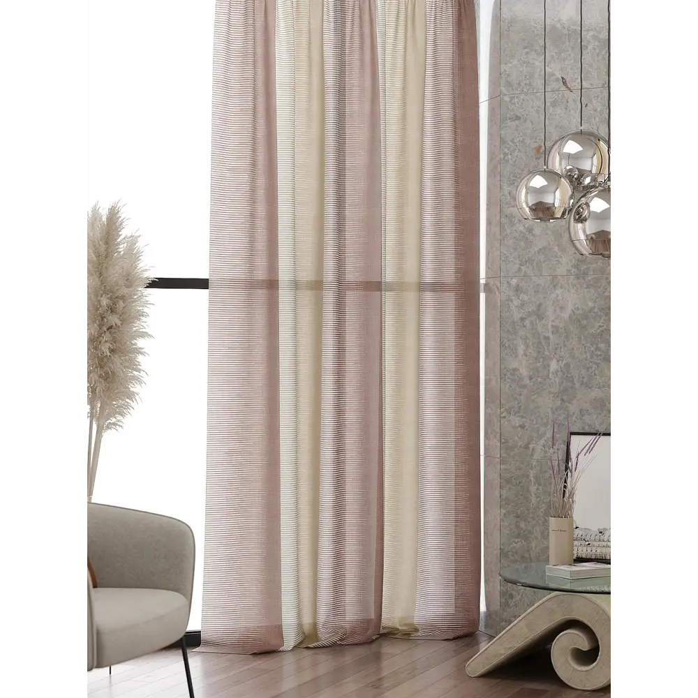 Фото 8 Тюль At home Базовая коллекция AT583213 на шторной ленте 240x150 см цвет бежевый Фото 8 Тюль At home Базовая коллекция AT583213 на шторной ленте 240x150 см цвет бежевый
