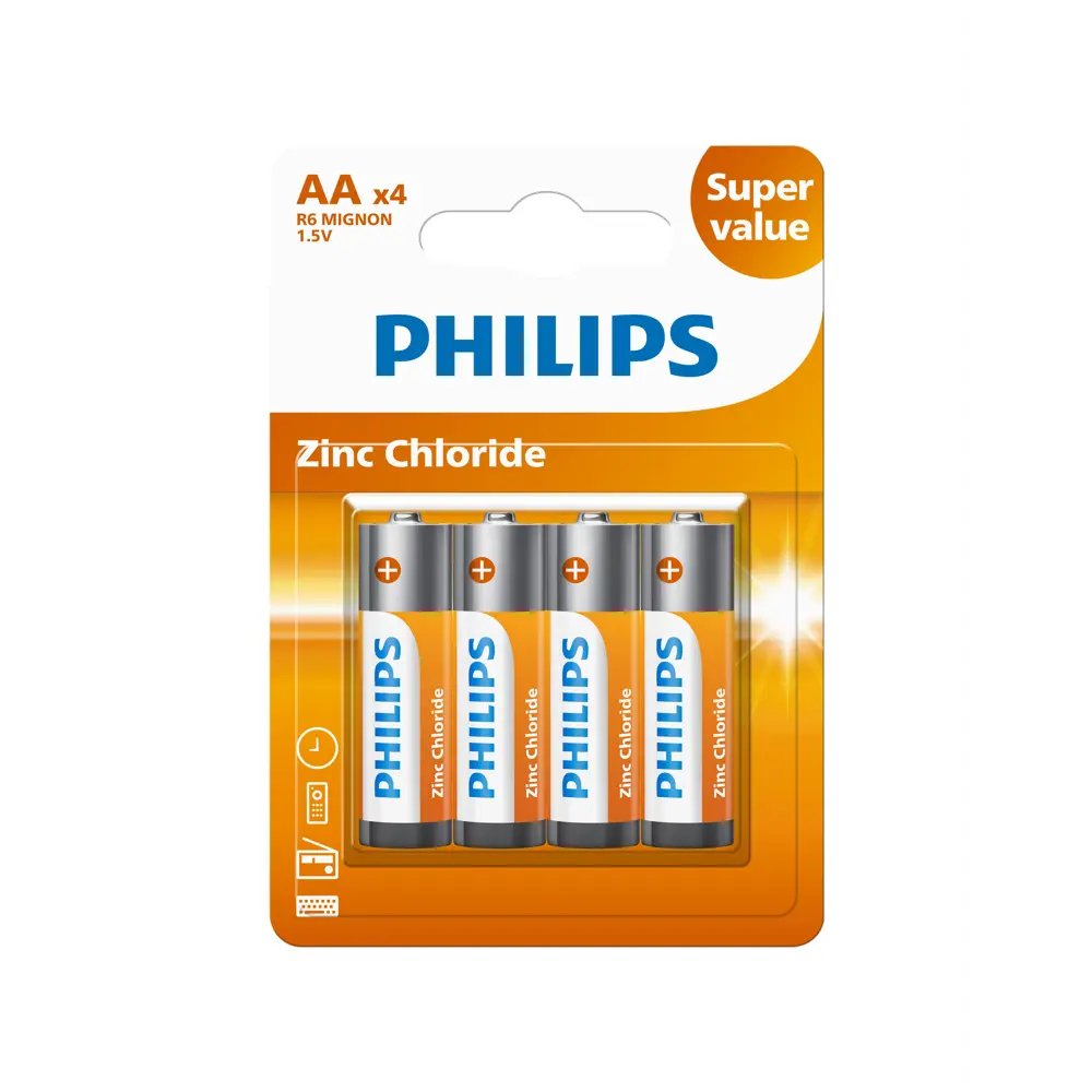 Фото Батарейка Philips Longlife R6L4B/97 цинково-хлоридная R6 AA 4 шт Фото Батарейка Philips Longlife R6L4B/97 цинково-хлоридная R6 AA 4 шт