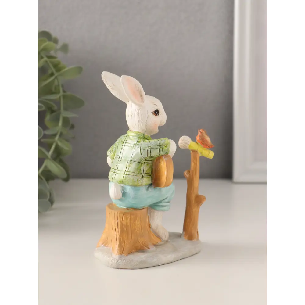 Фото Сувенир полистоун Зайчик играет на гитаре для птички 85х65х12 см 10583217