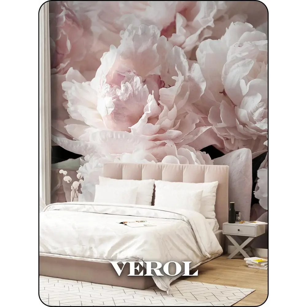 Фото 3 Фотообои флизелиновые 3D Verol 300x283 см Пионы Фото 3 Фотообои флизелиновые 3D Verol 300x283 см Пионы