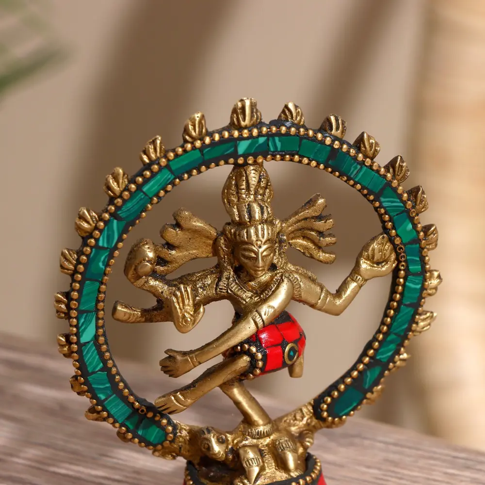 Фото Сувенир Натараджа латунь камень 10 см 9922368