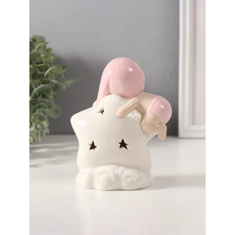 Фото 5 Сувенир керамика свет Малышка в розовом колпаке на звёздочке 6х105х125 см 10495285
