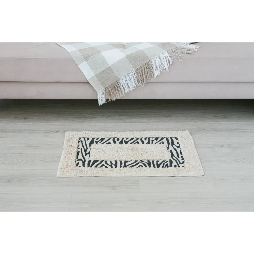 Фото Коврик для ванной комнаты ДОЛЯНА 7394773 80x50 см цвет бежевый