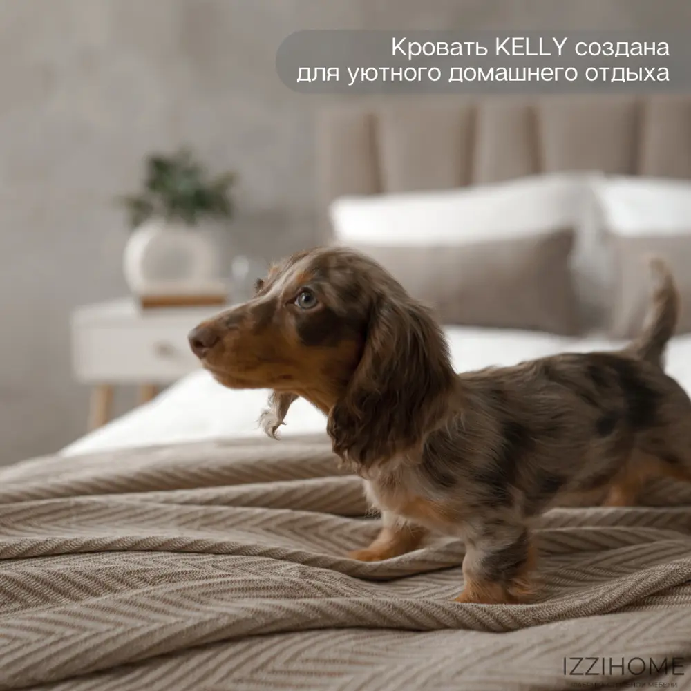 Фото 3 Кровать Izzihome Kelly 149x100x212 см дсп цвет темно-бежевый Фото 3 Кровать Izzihome Kelly 149x100x212 см дсп цвет темно-бежевый
