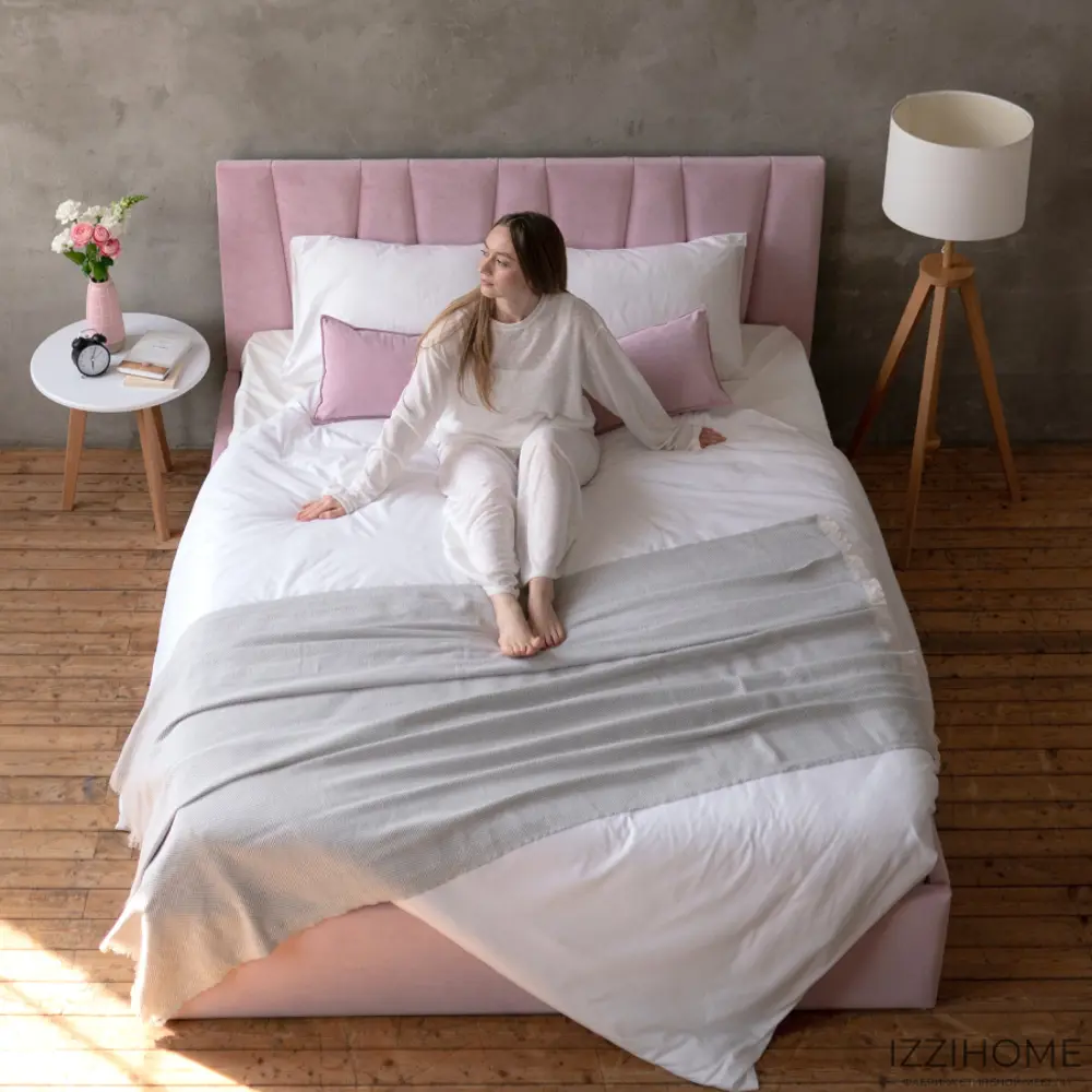 Фото 7 Кровать Izzihome Kelly KY17 169x100x212 см дсп цвет розовый Фото 7 Кровать Izzihome Kelly KY17 169x100x212 см дсп цвет розовый