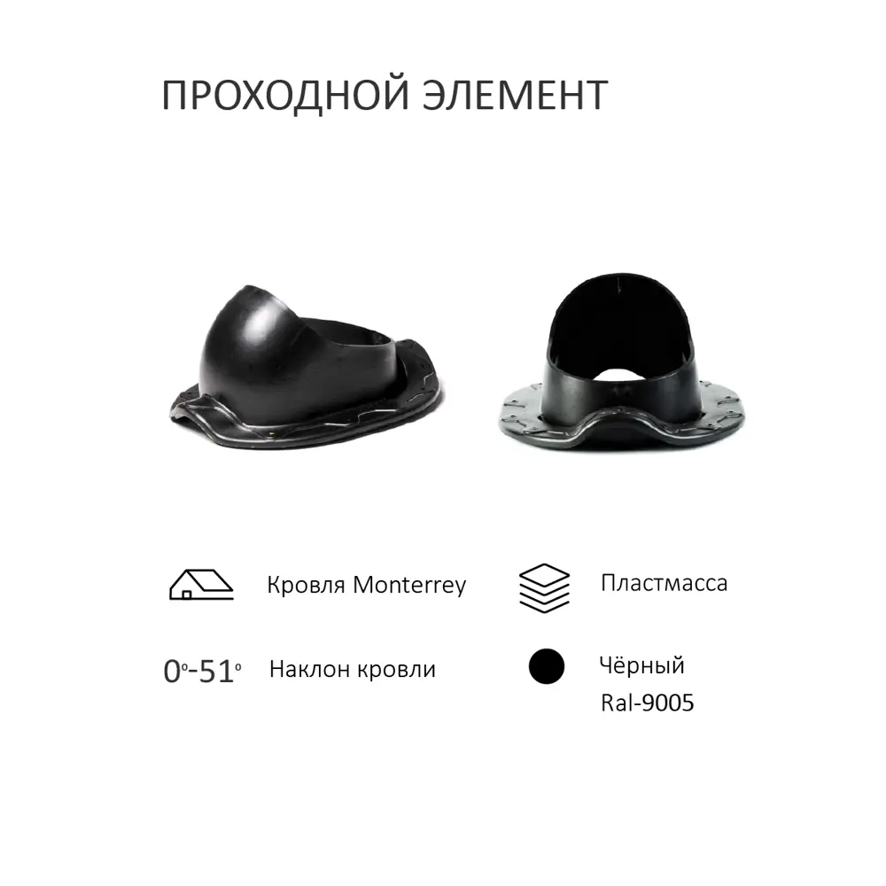 Фото 5 Комплект кровельной вентиляции Polivent (Турбодефлектор ⌀160мм/Вентиляционный выход 500мм с переходом ⌀110мм) для металлочерепицы Monterrey RAL 9005 чёрный Фото 5 Комплект кровельной вентиляции Polivent (Турбодефлектор ⌀160мм/Вентиляционный выход 500мм с переходом ⌀110мм) для металлочерепицы Monterrey RAL 9005 чёрный