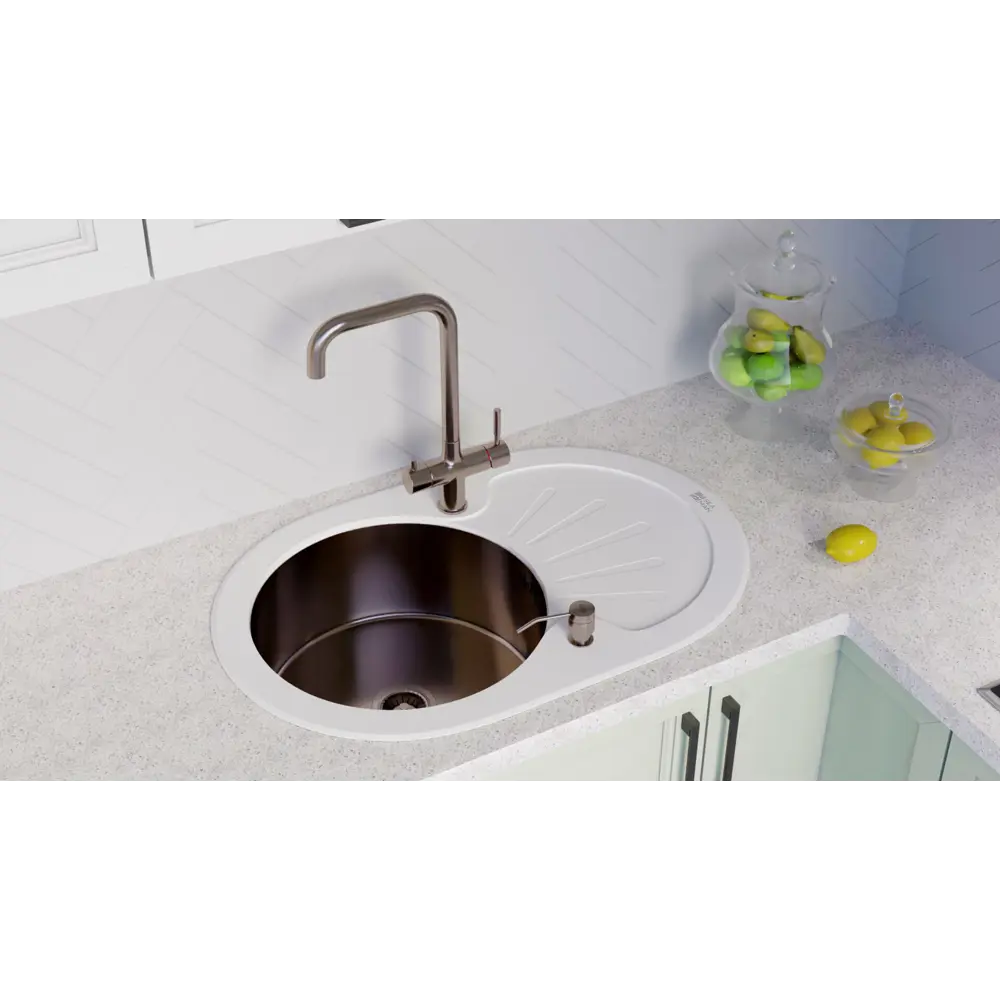 Фото 4 Смеситель для кухни с переключателем для фильтра Seaman Visconti SSL-7326-MS (Mist Satin nickel)- Никель сатин Фото 4 Смеситель для кухни с переключателем для фильтра Seaman Visconti SSL-7326-MS (Mist Satin nickel)- Никель сатин