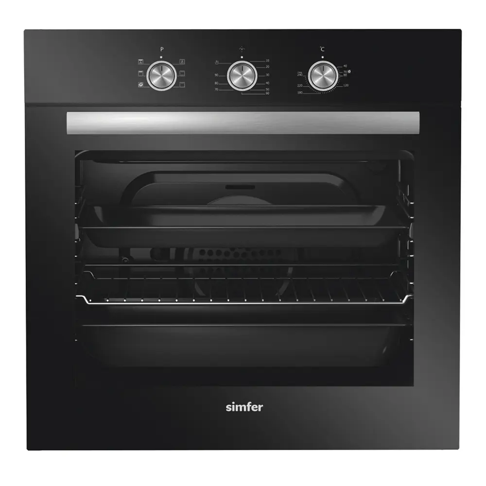 Фото Встраиваемый духовой шкаф Simfer B6ES16011 59.5х59.5х56.5 см цвет черный