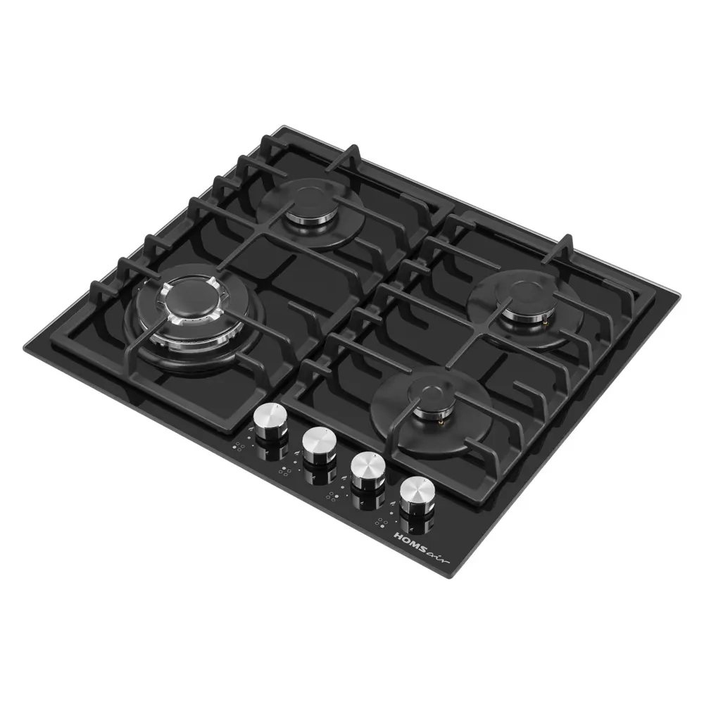 Фото 4 Газовая варочная панель Homsair HGG646BK 59 см 4 конфорки цвет черный Фото 4 Газовая варочная панель Homsair HGG646BK 59 см 4 конфорки цвет черный