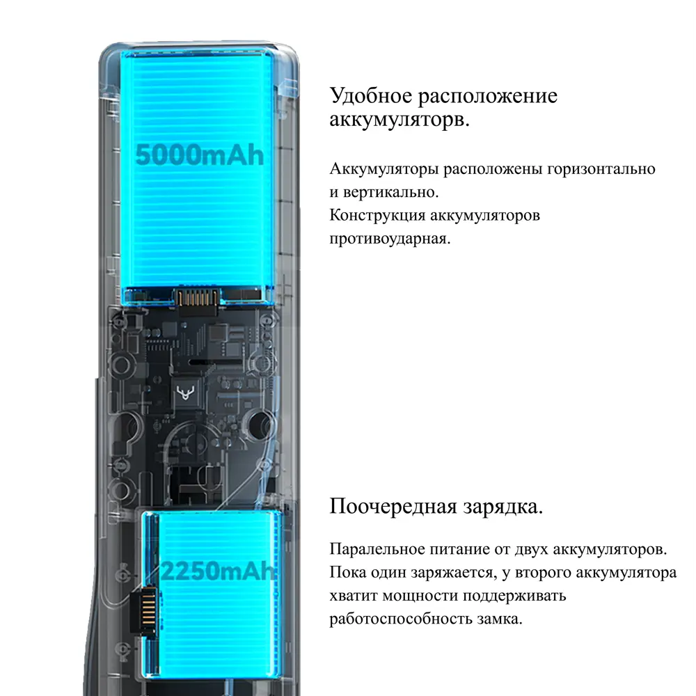 Фото 7 Электронный замок Xiaomi Lockin V5 Max правый серебро Фото 7 Электронный замок Xiaomi Lockin V5 Max правый серебро